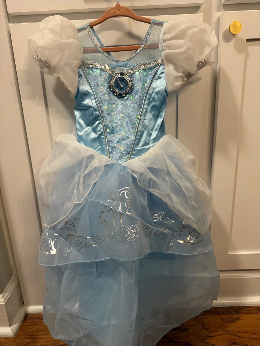 Light Blue Cinderella Princess Ball Gown Kids Costume size 4